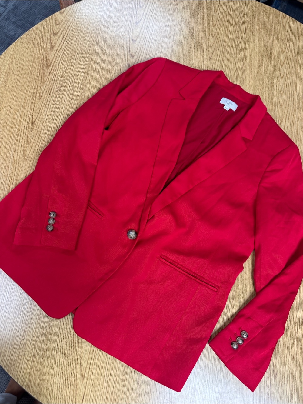 LOFT Red Single-Button Women’s Blazer